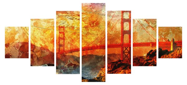 Obraz - Golden Gate, San Francisco, Kalifornie (210x100 cm)