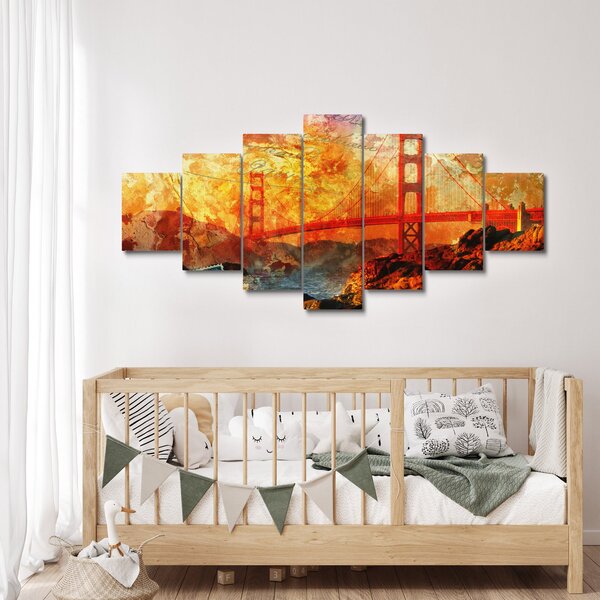 Obraz - Golden Gate, San Francisco, Kalifornie (210x100 cm)