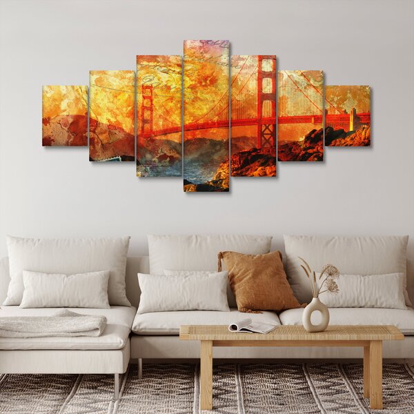 Obraz - Golden Gate, San Francisco, Kalifornie (210x100 cm)