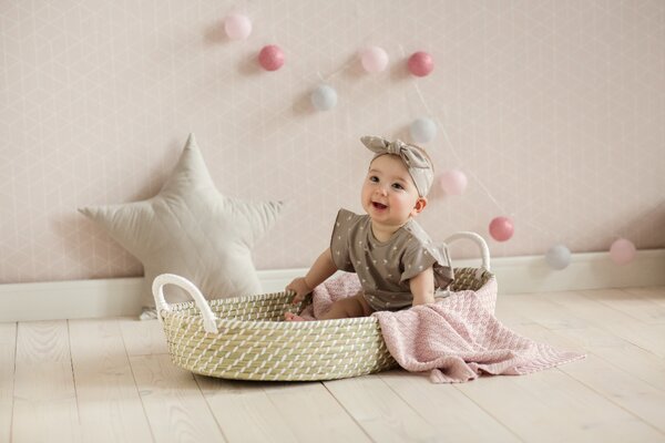 Ahojbaby Přebalovací košík pro miminko Smart Basket natural