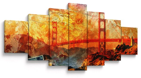 Obraz - Golden Gate, San Francisco, Kalifornie (210x100 cm)