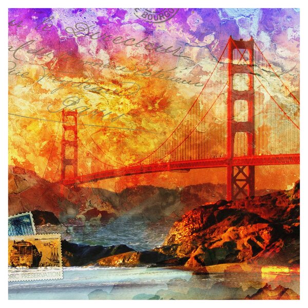 Obraz - Golden Gate, San Francisco, Kalifornie (30x30 cm)