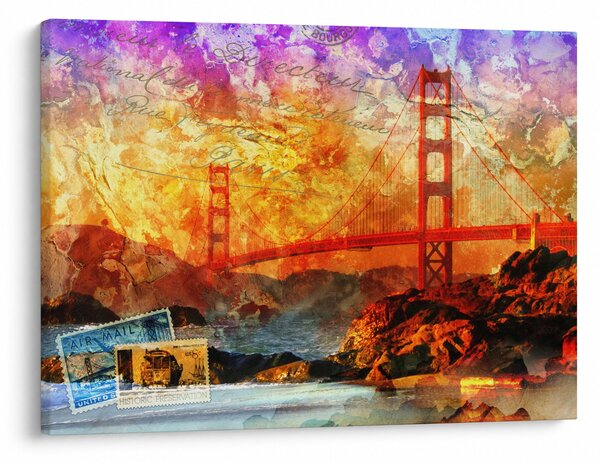 Obraz - Golden Gate, San Francisco, Kalifornie (70x50 cm)