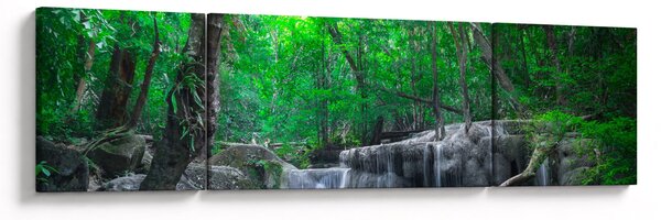 Obraz - Vodopád Erawan, Kanchanaburi, Thajsko (170x50 cm)