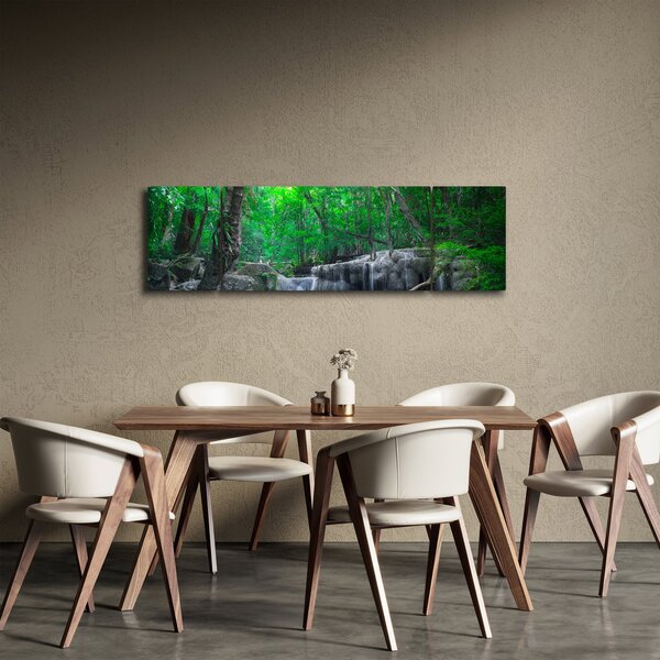 Obraz - Vodopád Erawan, Kanchanaburi, Thajsko (170x50 cm)
