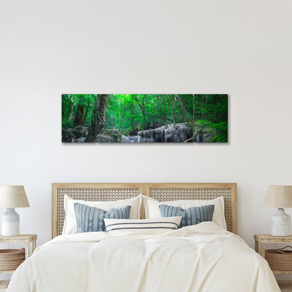 Obraz - Vodopád Erawan, Kanchanaburi, Thajsko (170x50 cm)