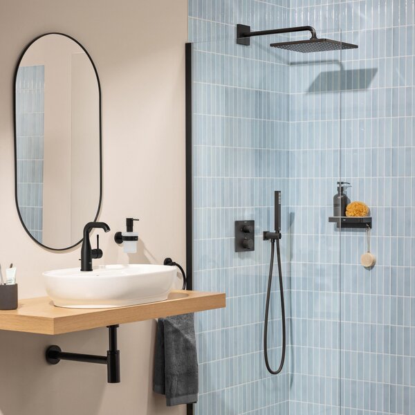 Grohe Rainshower Mono hlavová sprchá s ramenem 31x31 cm čtvercový černá 265642430