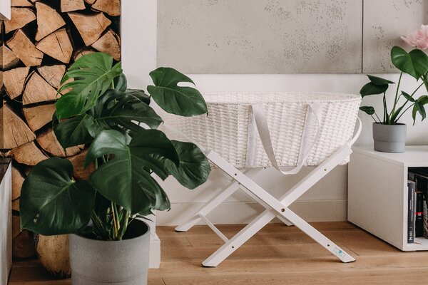 Ahojbaby Stojan na Mojžíšův košík pro miminko Smart White
