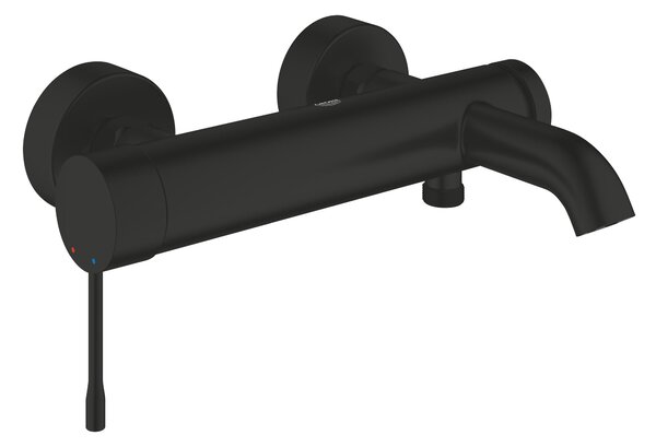 Grohe Essence New vanová baterie na stěnu s termostatem černá 336242431