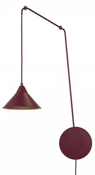 Závěsné svítidlo ABRAMO 1 – vínové, 1× E27, šířka 29 cm