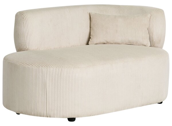 Pravostranná lenoška VANVEY Manšestr Světle béžová