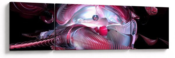 Obraz - Abstrakce, vesmírní červi (170x50 cm)