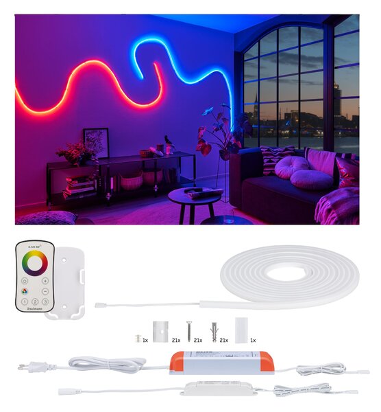 Paulmann 70967 MaxLED Flow, LED pásek 43W RGB s trafem, 5m IP67