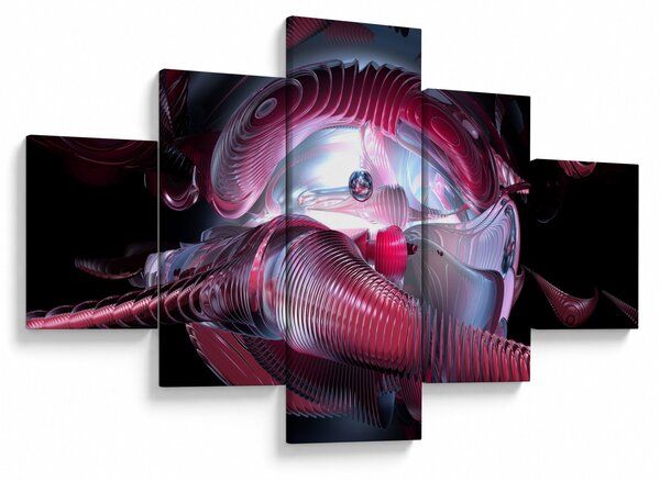 Obraz - Abstrakce, vesmírní červi (125x70 cm)