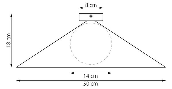 Stropní svítidlo MONO 1L – bílé, opálové sklo, 1× E14, šířka 50 cm