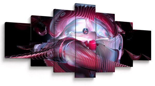 Obraz - Abstrakce, vesmírní červi (210x100 cm)