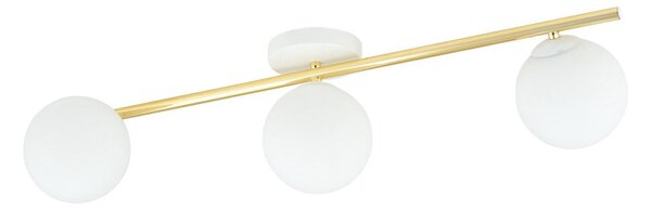 Stropní svítidlo SPLENDI 3 – bílé, opálové sklo, 3× E14, šířka 80 cm