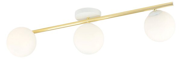 Stropní svítidlo SPLENDI 3 – bílé, opálové sklo, 3× E14, šířka 80 cm