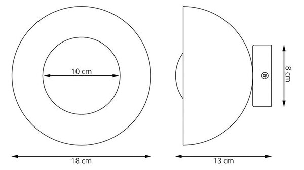 Nástěnné svítidlo BIBI K1 – celobílé, sklo, 1× G9, šířka 18 cm