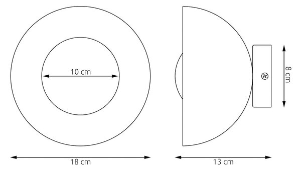 Nástěnné svítidlo BIBI K1 – celobílé, sklo, 1× G9, šířka 18 cm
