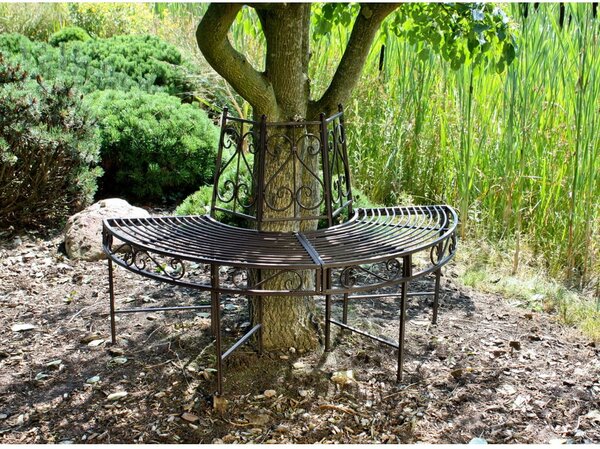Černá kovová zahradní lavice Narvi - Garden Pleasure