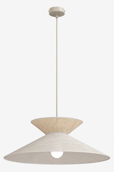 Závěsné svítidlo SOFTA 1 – béžové, hnědé textilní stínidlo, 1× E27, šířka 50 cm