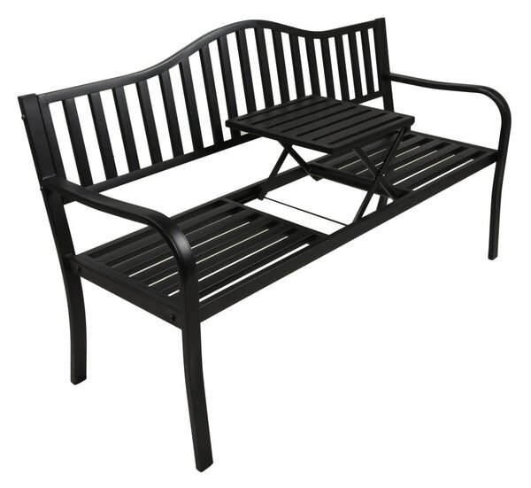 Černá kovová zahradní lavice Segula - Garden Pleasure