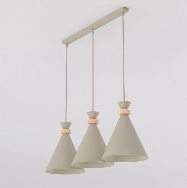 Závěsné svítidlo ZERO 3 – moka, 3× E27, šířka 78 cm
