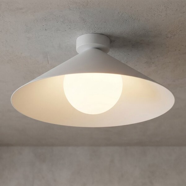 Stropní svítidlo MONO 1M – bílé, opálové sklo, 1× E14, šířka 40 cm
