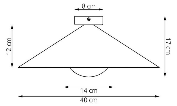 Stropní svítidlo MONO 1M – bílé, opálové sklo, 1× E14, šířka 40 cm