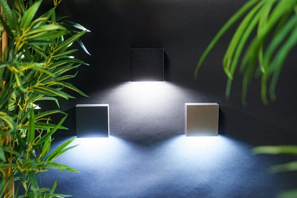 Lutec 5104001118 Gemini LED Nástěnné venkovní světlo | Neutrální bílá | Šedá | 9,5W | 4000 K