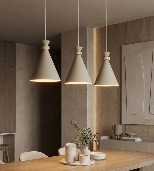 Závěsné svítidlo ZERO 3 – moka, 3× E27, šířka 78 cm
