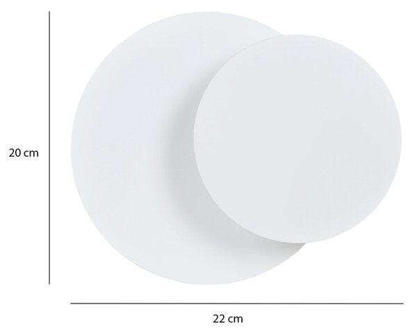 Nástěnné svítidlo CIRCLE 1C – bílé, 1× G9, šířka 22 cm