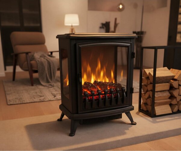 Elektrický krb - 3D efekt plamene - 2000 W - 44 x 29 x 55 cm - 20 m²