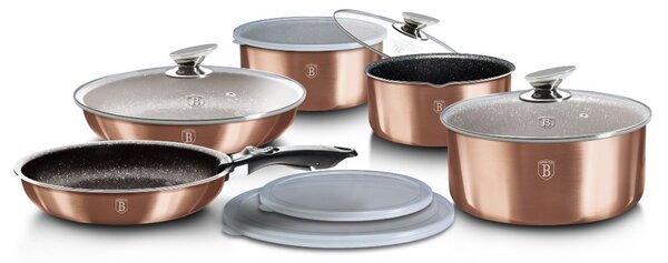 Sada nádobí s odnímatelnou rukojetí 12 ks Rosegold Metallic Line