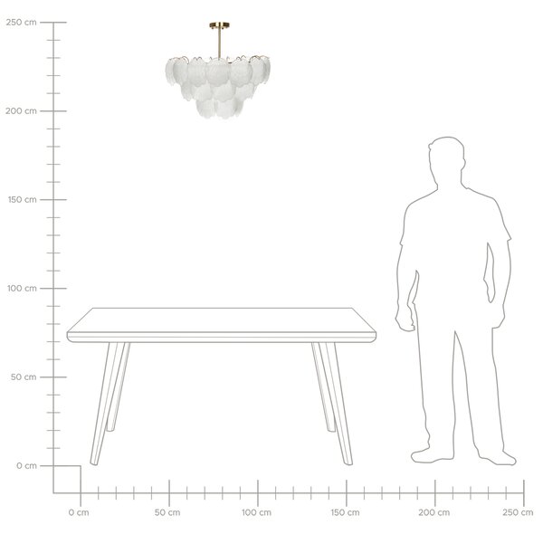 Lustr CAPLINA Sklo Mosazná