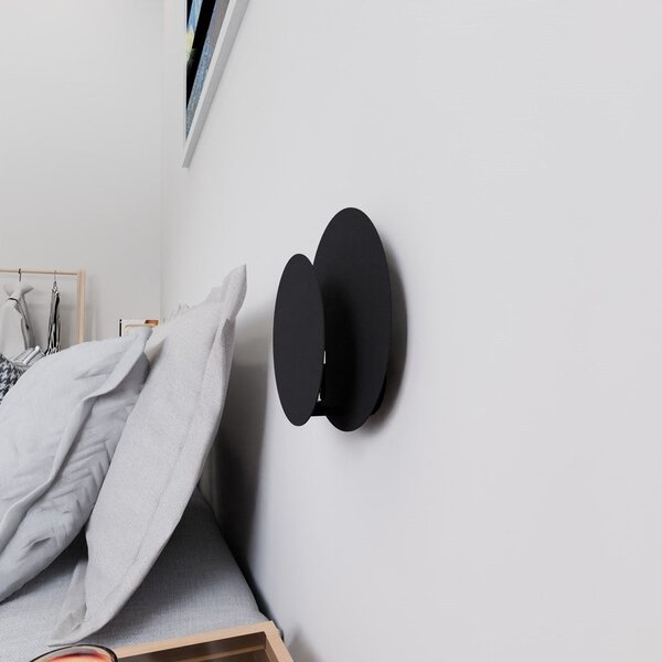 Nástěnné svítidlo CIRCLE 1C – černé, 1× G9, šířka 22 cm