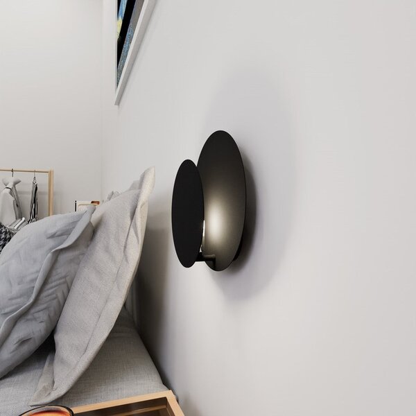 Nástěnné svítidlo CIRCLE 1C – černé, 1× G9, šířka 22 cm