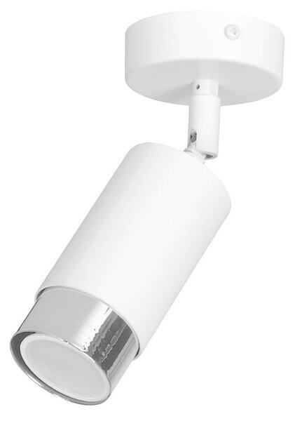 Stropní svítidlo HIRO 1 – bílé / chromové, 1× GU10, šířka 8 cm