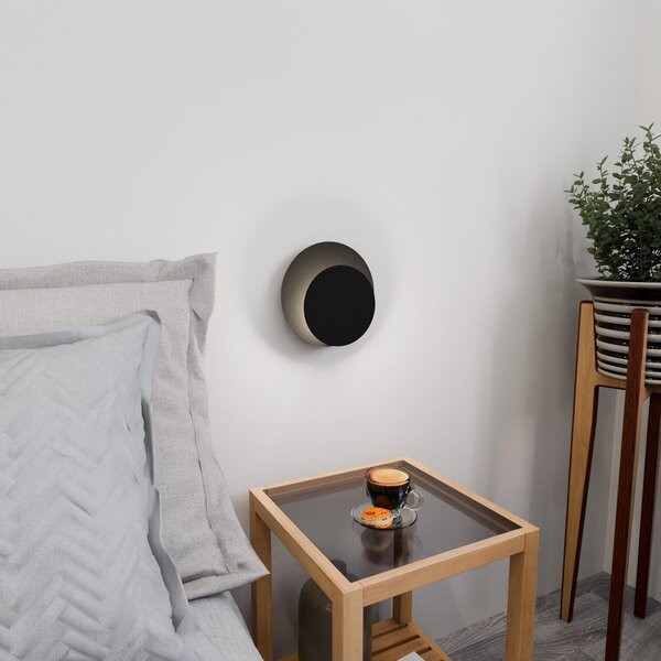 Nástěnné svítidlo CIRCLE 1C – černé, 1× G9, šířka 22 cm