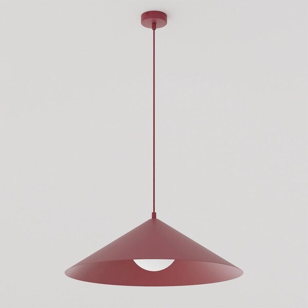 Závěsné svítidlo MONO 1L – vínové, opálové sklo, 1× E14, šířka 50 cm