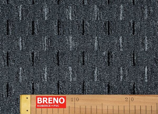 Breno Metrážový koberec ODESSA-BE 950 šedý, šíře 400 cm, Šedá