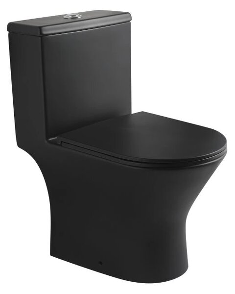 Černé kombi WC BLACK LINE s nádržkou a sedátkem
