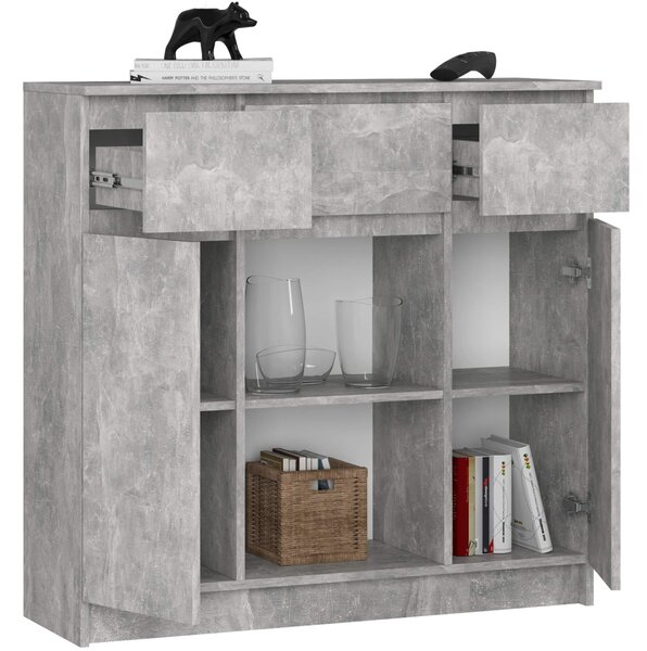 Ak furniture Komoda Baros 100 cm beton
