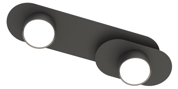 Stropní svítidlo STILO 2 – černé, 2× GX53, šířka 44 cm