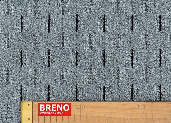 Breno Metrážový koberec ODESSA-BE 930 šedý, šíře 400 cm, Šedá