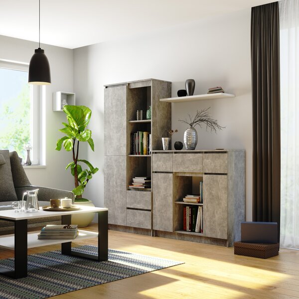 Ak furniture Komoda Baros 100 cm beton
