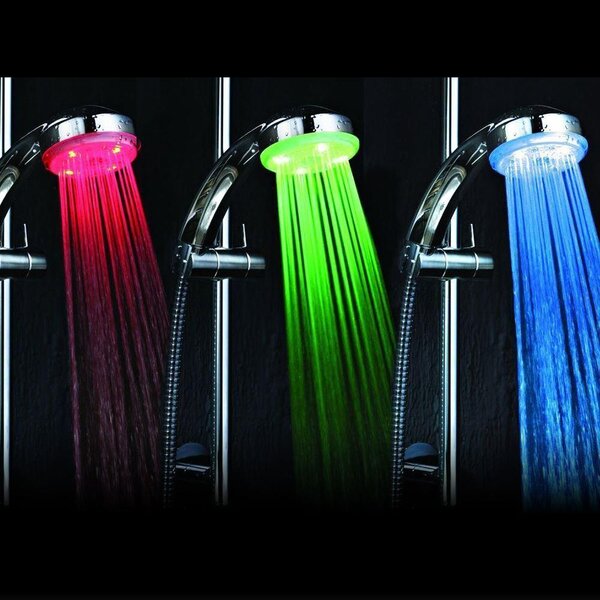 4Leaders Barevná svítící LED sprchová hlavice dle teploty vody 21 cm