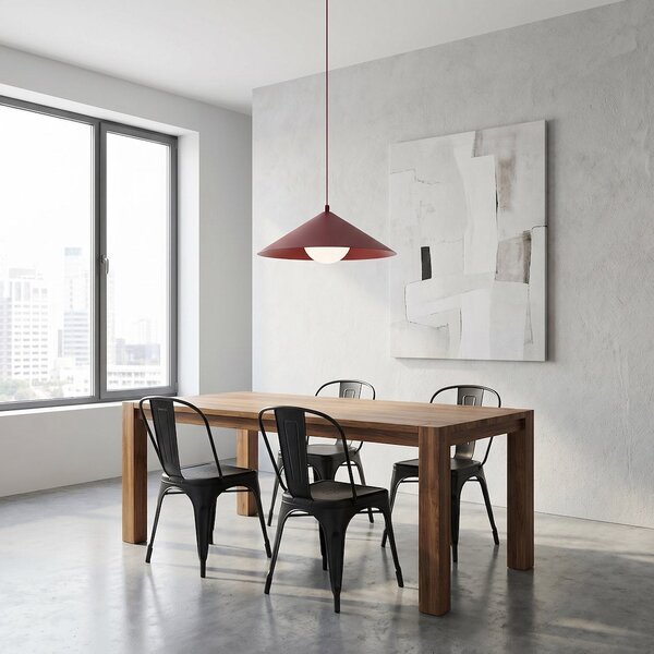 Závěsné svítidlo MONO 1M – vínové, opálové sklo, 1× E14, šířka 40 cm