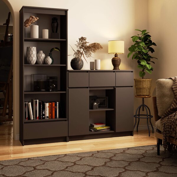 Ak furniture Komoda Baros 100 cm grafitová